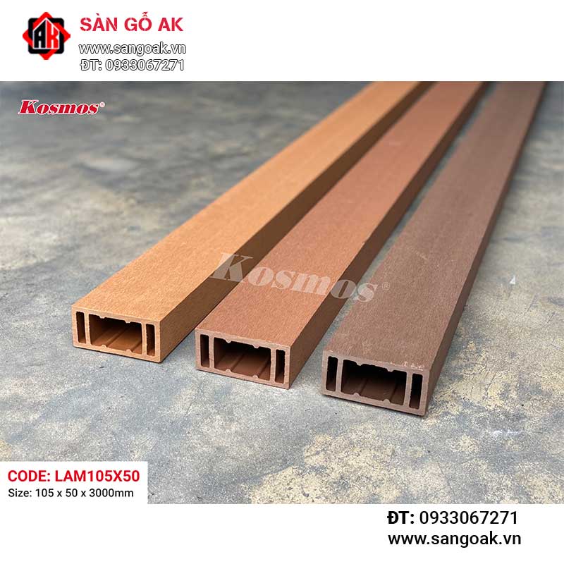 Thanh lam gỗ nhựa ngoài trời Kosmos - LAM105X50 Coffee